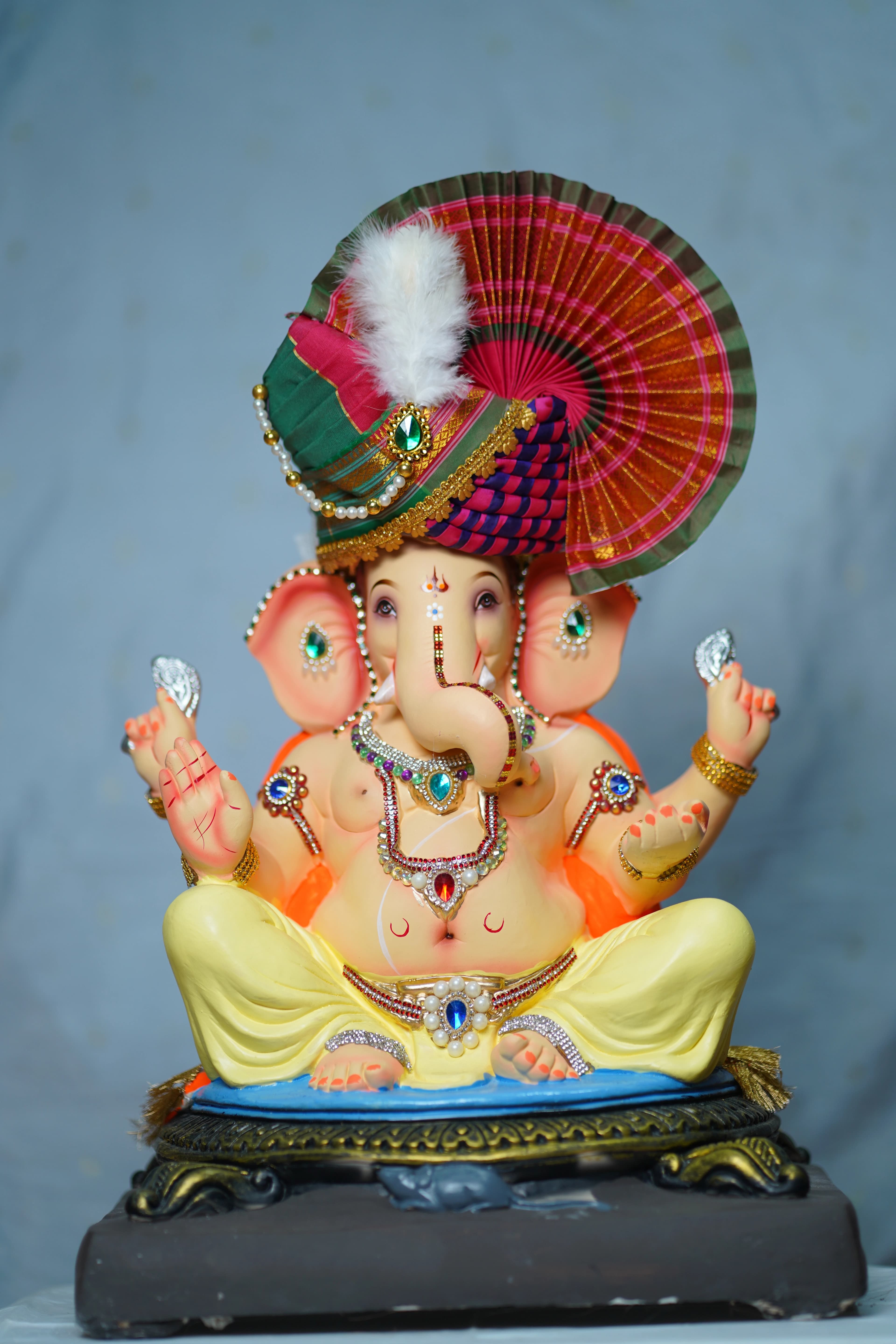 Eco-friendly idols crafted from natural clay and red soil